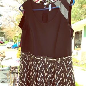 Black and gold dress